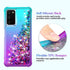 Gradient Quicksand Glitter Phone Case for Samsung Galaxy A03S, Durable Girls Cute Case with HD Screen Protector,