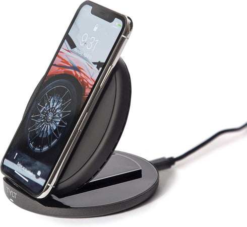 TYLT Crest | 10W Convertible Fast Wireless Charging Pad Compatible with Samsung, Apple, AirPods, and Other Android Qi
