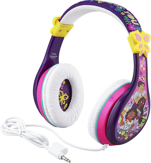 eKids Disney Encanto Headphones for Kids, Wired Headphones with Headphone Splitter