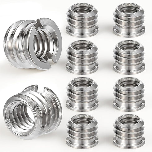 SynHHergyx 10 PCS 1/4"-20 Female to 3/8"-16 Male Tripod Adapter Reducer Bushing Converter