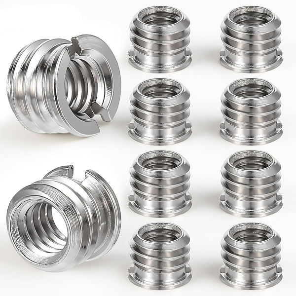 SynHHergyx 10 PCS 1/4"-20 Female to 3/8"-16 Male Tripod Adapter Reducer Bushing Converter