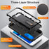 IDweel Case for iPhone 8 Plus, Heavy Duty Protection with Built-in Kickstand, Shockproof Anti-Scratch Slim Fit Hard
