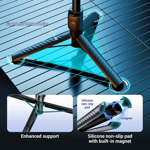 KIWIFOTOS 17 16 15 14 Mini Magnetic Tripod for iPhone MagSafe Selfie Stick with Wireless Remote for iPhone Travel