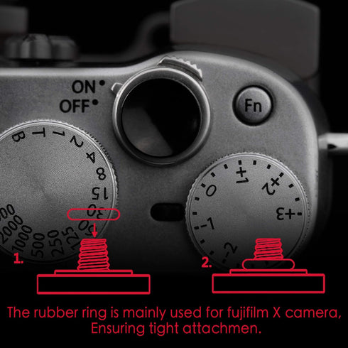 Soft Shutter Release Button (2 Pack/Black), High-end Concave Camera Shutter Button