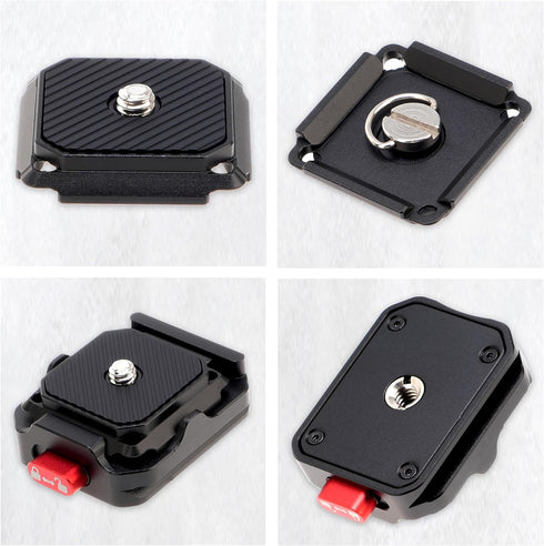 FocusFoto Quick Release Plate Kit, Camera Tripod Mount QR Plate and Rapid Connect Clamp Adapter for DSLR/Mirrorless
