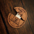 LONMAIX 16GB Round Walnut Wood USB Flash Drive - Laser-Engraved Cute Dog Design, Gift & Party Favor