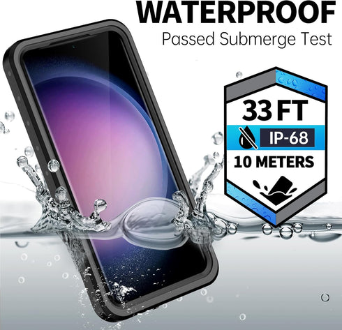 BEASTEK Waterproof Galaxy S23 PLUS Case, Shockproof Dustproof IP68 Underwater, Full Body Anti-Scratch Cover (Clear)
