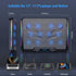 Laptop Cooling Pad with 12 Quiet Fans, Slim Portable for 12-17.3 Inch Laptop, Ergonomic Gaming Cooling Fan Pad