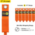 Heavy-Duty Wrap-It Storage Straps, 17-inch (6-Pack) Blaze Orange for Garage Organizer & Extension Cord Hanger