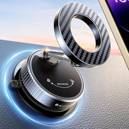 Viccux 2026 Upgraded Vacuum Magnetic Phone Holder for Car [89LB Vacuum Suction+2400GF Strong