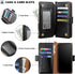 Antsturdy Wallet Case for iPhone 13 Pro Max, RFID Blocking PU Leather Flip Cover with Wrist Strap and Zipper Credit
