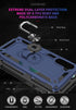Samsung Galaxy Note 10 Case with HD Screen Protectors, Military-Grade Metal Ring Holder Kickstand, Shockproof Cover