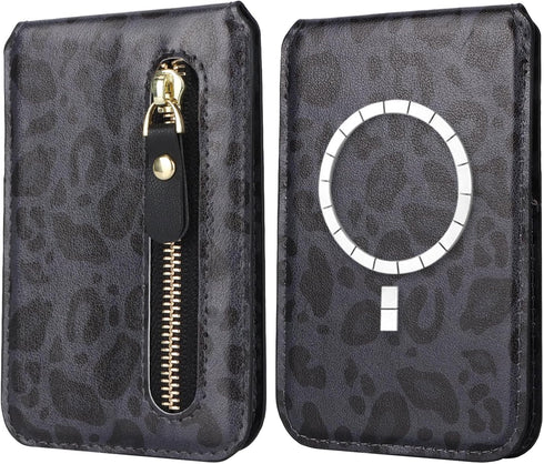 Cavor Black MagSafe Wallet for iPhone 14 Pro Max/14 Pro/15/14 Plus/13/12, Adjustable Stand, Magnetic Wallet
