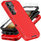 Samsung Galaxy S23 Plus Case with 2Pcs Military Grade 3 in 1 Heavy Duty Case, Red/Black, Screen & Camera Protectors