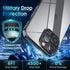 Supdeal Crystal Clear iPhone 12 Pro Max Case, Black Transparent Shockproof, Military Grade Drop Tested, Camera