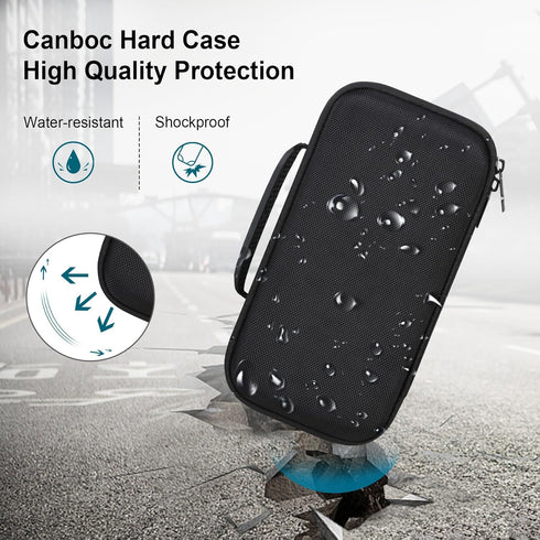 Canboc Hard Carrying Case for Blue Tees Golf Player+ GPS Speaker, Black, with Mesh Pocket for Charging Cable