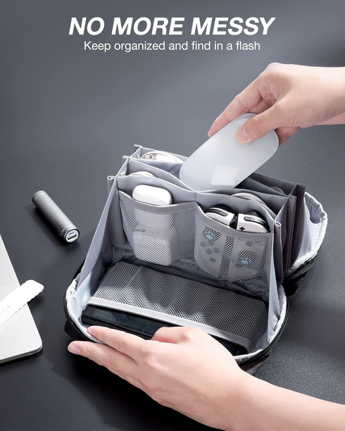 BAGSMART Electronics Organizer Pouch, Travel Tech Organizer Bag for Travel Essentials, Cord Organizer Bag as Travel