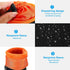 PATIKIL Camera Lens Bag - 2 Pcs 3.1" ID x 3.9" H Drawstring Pouch for DSLR Lens, Black Orange