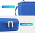 BOVKE Carrying Case for JBL Go 4 Portable Bluetooth Wireless Speaker, Extra Mesh Pocket for Accessories (Blue)