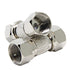 Male to Male Coax Connector, 2 Pack 75 Ohm F Type RG6 Coaxial Cable Adapter for TV, Antenna, Splitter, Amplifier