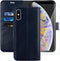 MONASAY Wallet Case for iPhone Xs MAX, 6.5-inch, Glass Screen Protector Included, RFID Blocking Flip Folio Cover