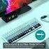 FD Wireless Keyboards and Mouse Combo, 2.4GHz USB Cordless, Cute Round Keys, Slim Quiet Set for Laptop, Computer, TV,