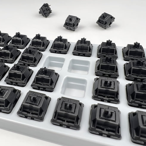 GATERON Oil King V2 Pre-lubed Keyboard Switches, 5-Pin 55gf Black Linear Switches for MX Mechanical Keyboard DIY (10PCS)