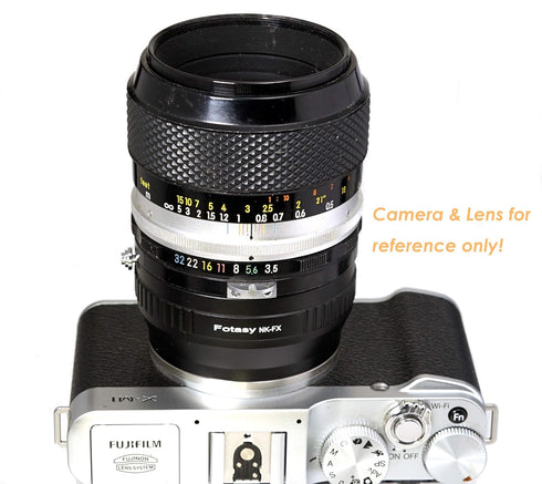 Fotasy Copper Nikkor Lens to Fuji X Adapter - NK F Mount to X Adapter, Compatible with Fujifilm X-Pro1 to X-T4