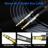 3.5mm AUX Cable 10 Ft/2 Pack, Hi-Fi Sound Zinc Alloy Case, Auxiliary Stereo Audio Cable for Headphones, Speakers