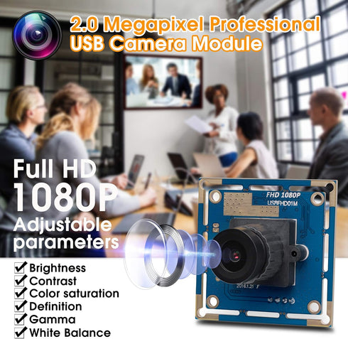 SVPRO 1080P 2.1mm 2MP OV2710 CMOS 30fps/720P 60fps/VGA 100fps HD USB Camera Module with Lens, Board Camera, High Frame