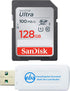 SanDisk Ultra SDXC 128GB SD Card Bundle for Olympus Mirrorless Camera - Works with E-M10 IV, OM-1 Mark II, E-M5 III