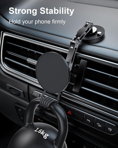 ZBF (360 17 16 15 14 13 Magnetic Car Phone Holder Mount Rotation) Cell Phone Car Holder, Phone Mount for Car Windshield