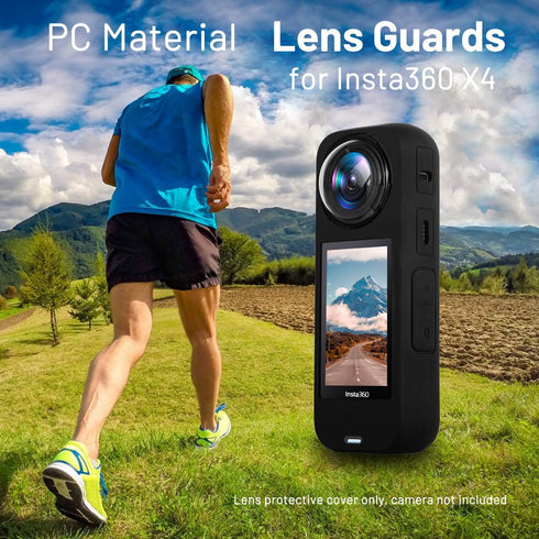 JINSERTA Dual Lens Guards for Insta360 X4 Action Camera, Protective Case for Insta 360 ONE X4 360 Waterproof Action Camera Accessory (PC)