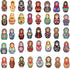 Aigemumy 50 PCS Russian Nesting Dolls Stickers Matryoshka Sticker Rerto Vinyl Decal for Journaling Laptop Scrapbook