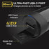 Scosche PowerVolt PD30 Mini USB-C 30W Car Charger with 4 FT Long Fast Charging Cable, Black