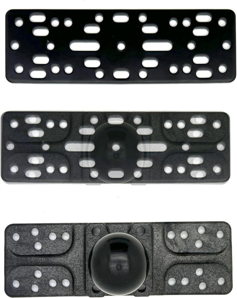 ChargerCity 2 4 Universal Metal Alloy Bracket Plate for Ham CB Radio Garmin GPS Fish Finder Vehicle Mounting Plate