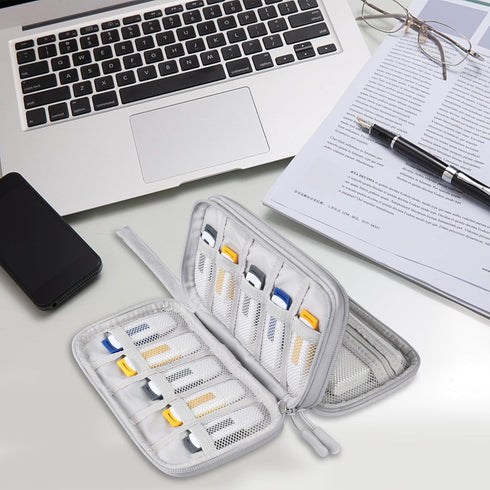 Lacdo USB Flash Drive Case, Thumb Drive Holder Organizer for SanDisk/SamData/Samsung USB Drives, SD Card, Cable,