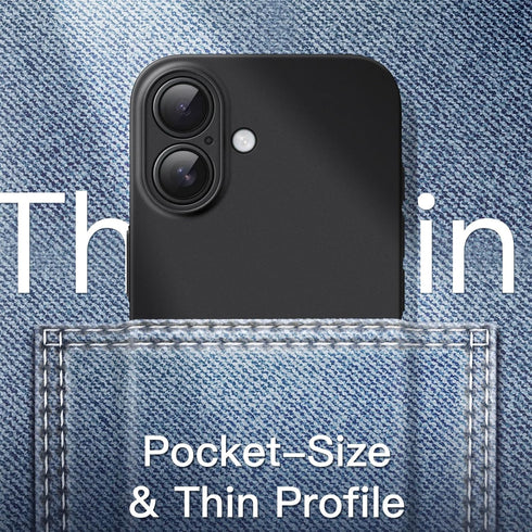 JETech 16 6.1 inch, Ultra Slim Case for iPhone Camera Lens Full Protection, Lightweight Matte Finish PP Hard Minimalist
