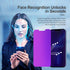 Privacy Screen Protector for iPhone 12/12 Pro, 6.1 Inch, Purple Gradient Colorful Anti Spy Anti Blue Light Tempered