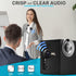 PyleUsa Wireless Low-Latency Transmitter/Receiver Set for Presentations, Projectors, TV, Soundbar, Includes Lavalier Mic