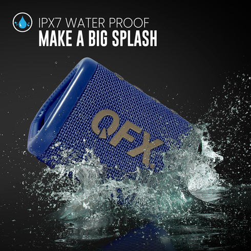 BT-ZX0 Mini Speakers - IPX7 Waterproof Portable Bluetooth Speaker with Dynamic HD Sound, Blue