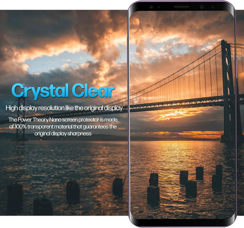 Power Theory Screen Protector for Samsung Galaxy S9 PLUS, Flexible Film, Easy Install Kit, 2 Pack