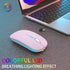 Wireless Bluetooth Mouse,LED Rechargeable Laptop Mouse.Portable Computer Mice use(BT5.2 and USB 2.4G) Dual Mode Connection,Silent,Slim,for Apple Laptop/ipad Tablet/Mac/PC. (Pink)