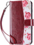 ULAK Wallet Case - Burgundy - Compatible with iPhone 7 Plus/8 Plus, Premium PU Leather Flip Cover with Card Holder