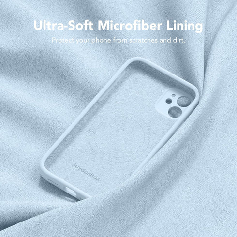 Light Blue iPhone 11 Case, Slim Shockproof, MagSafe Compatible, Full Camera Protection, Includes 2 Screen Protectors.