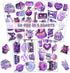 50 Pcs Kawaii Stickers for Kids Teens Girls Decoration Water Bottles Laptop Suitcases Bag Tablets Cute Vsco Aesthetic Vinyl Waterproof Purple Sticker by BIGZORO