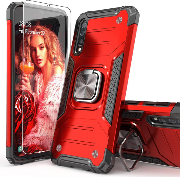 for Galaxy A50 Case with Screen Protector - Shockproof Drop Test Case with Car Mount Kickstand for Galaxy A50/A30S/A50S