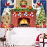 6x4 Feet Christmas Fireplace Theme Backdrop, Extra Large Red Brick Wall Decoration for Photo Baby Shower