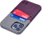 Dockem Wallet Case for iPhone 12 & 12 Pro, Built-in Metal Plate for Magnetic Mounting, Maroon and Grey