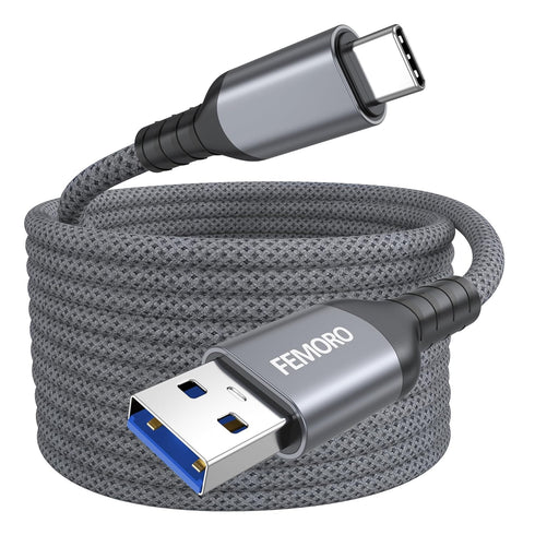 FEMORO USB C Cable 20ft Extra Long, USB 3.0 5Gbps Data Transfer